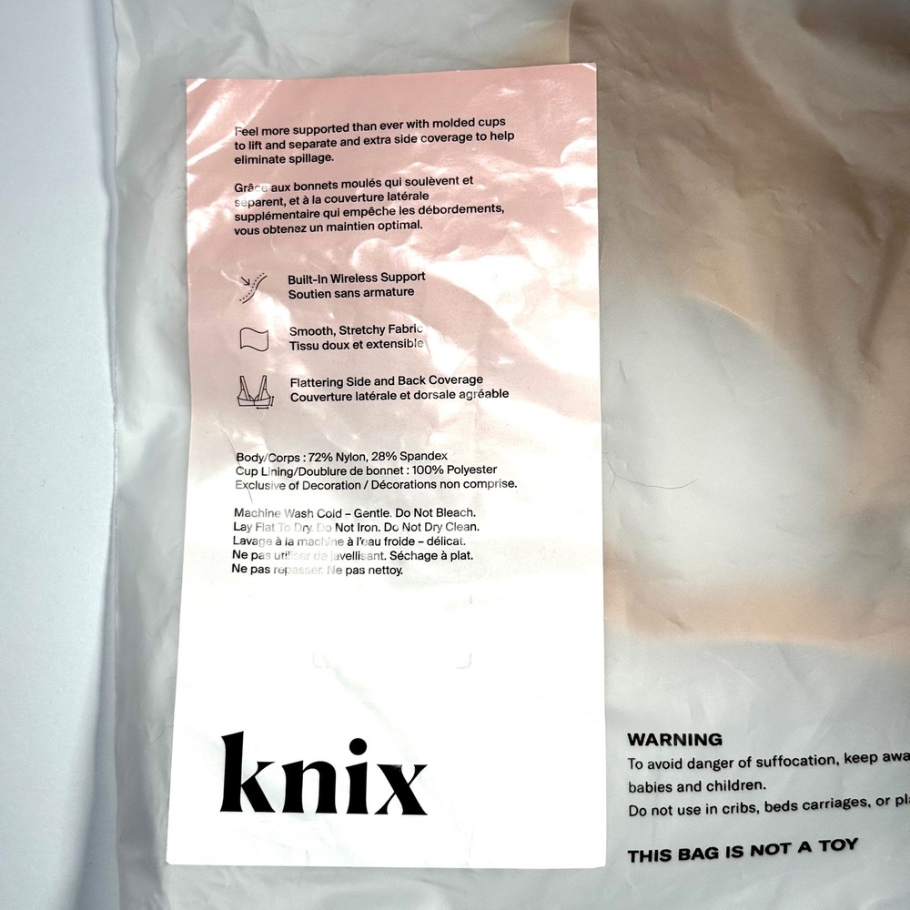 Knix Wing Woman Contour Bra Warm Sand Nude Wireless Seamless 44D Smooth Stretch - Picture 8 of 10